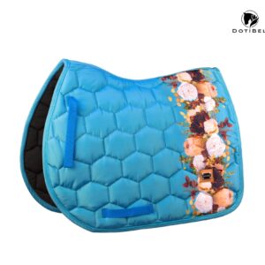 Czaprak NOVA turkus/protea & róże (brąz)