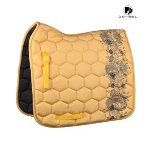 Czaprak NOVA miodowy/czarne róże