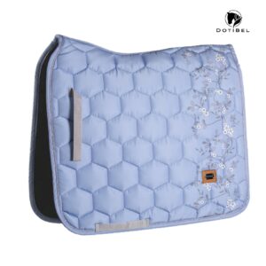 Czaprak NOVA błękitny/ szare kwiatki