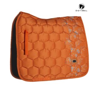 Czaprak NOVA pomarańczowy/ turkusowe kwiatki